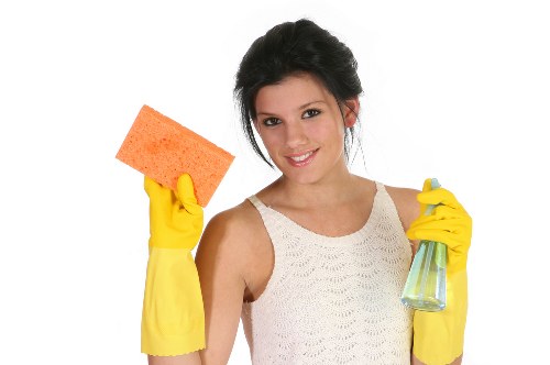 Professional cleaners preparing an Acton rental for final inspection