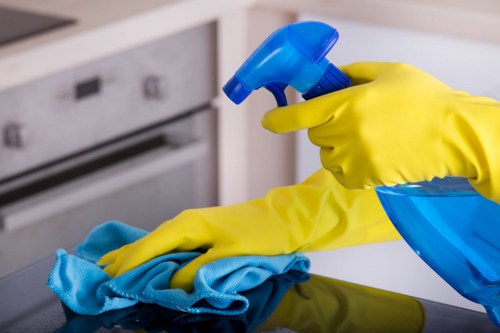 Deep cleaning a bathroom during tenancy cleaning in Acton